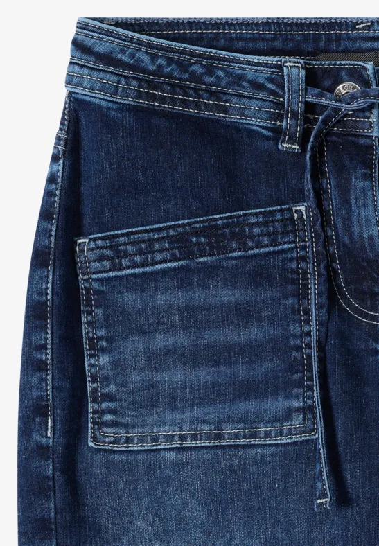 Legere Utility-Jeans mit Tunnelzug