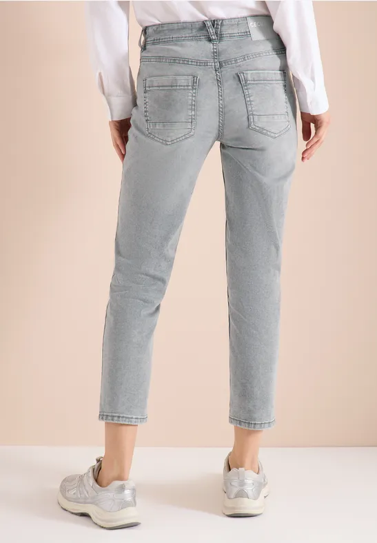 Schmale Cropped Denim Jeans