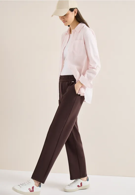 High Waist Hose mit geradem Bein