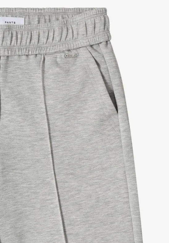 Weiche Melange-Hose mit geradem Bein