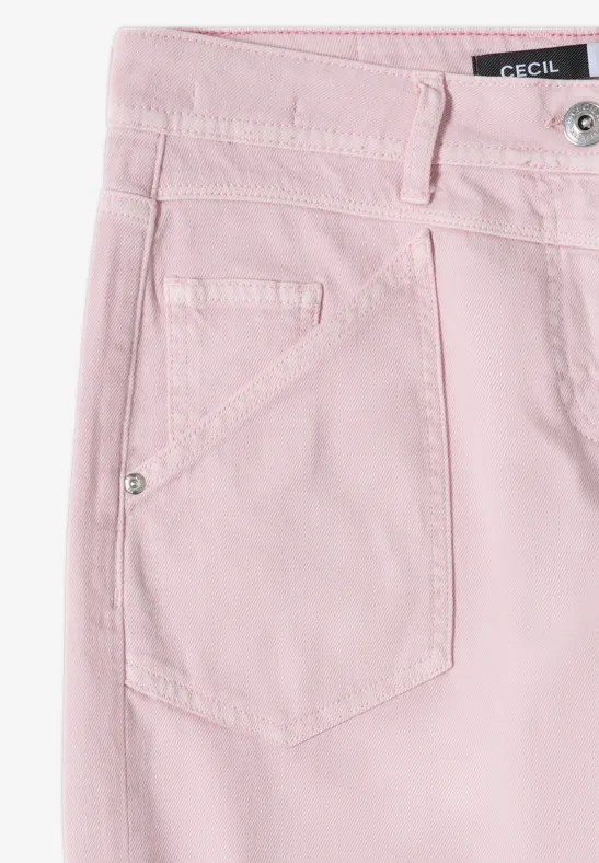 High-Waist Barrel-Leg-Jeans aus Baumwolle