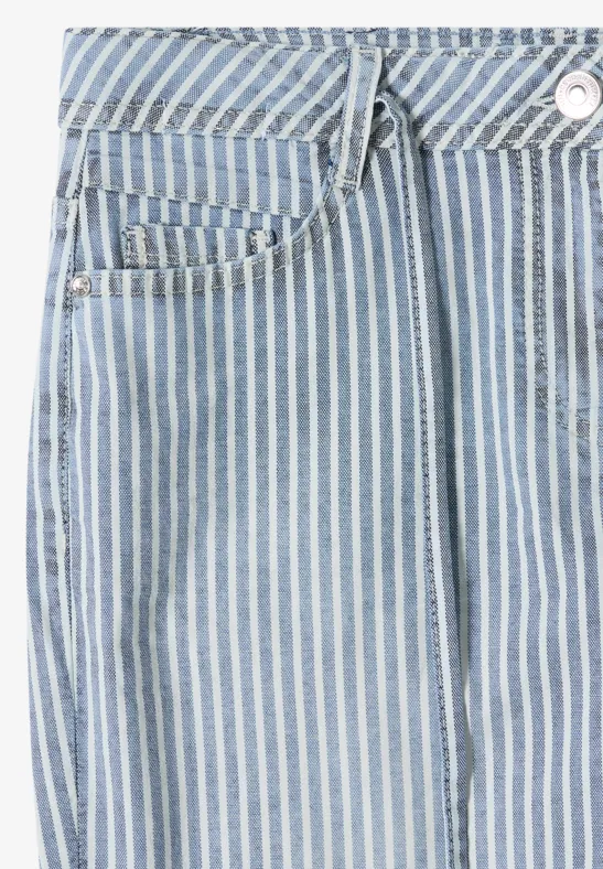 Gestreifte High-Waist Wide-Leg Culottes