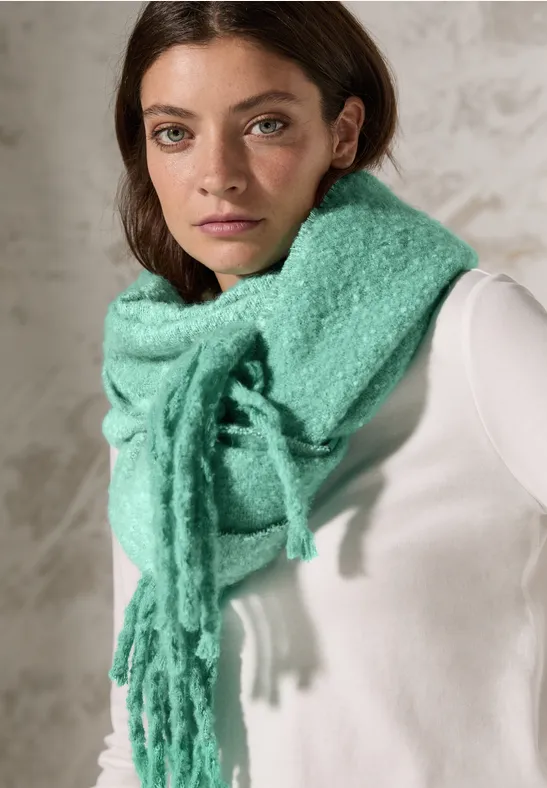Strukturierter Jacquard-Schal mit Fransen