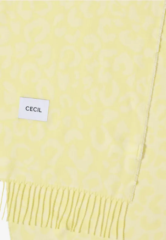 Kuscheliger Jacquardschal mit Leopardenmuster