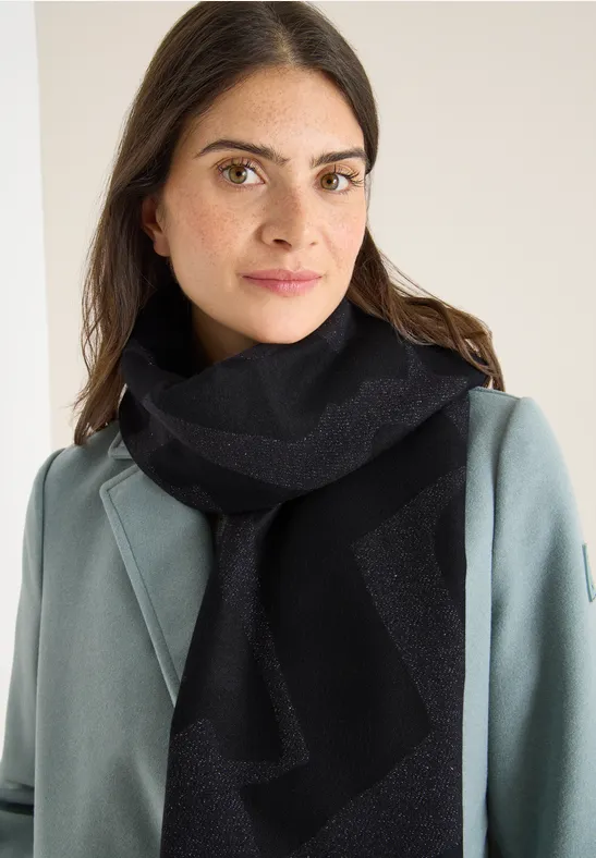 Eleganter gemusterter Schal mit Glitzer