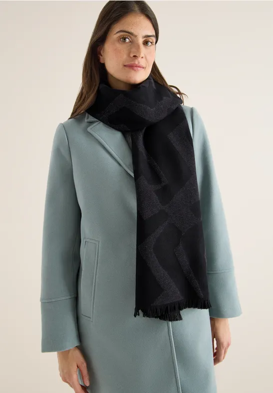 Eleganter gemusterter Schal mit Glitzer