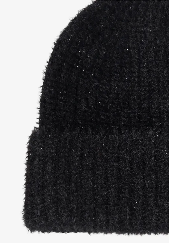 Weiche Rippstrick-Beanie
