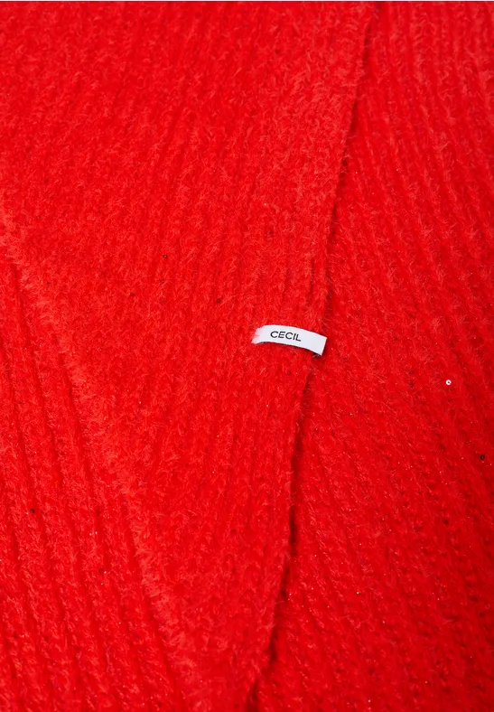 Gestricktes Dreieckstuch mit Glitzer-Effekt