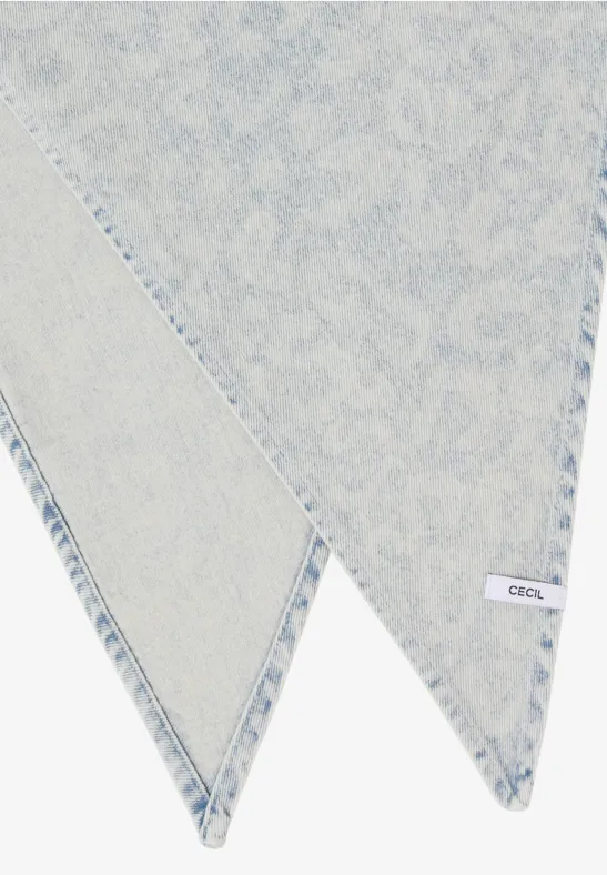 Baumwoll-Dreieckstuch mit dezentem Leo-Print