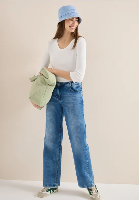 Lässiger Denim Bucket Hat mit Slogan
