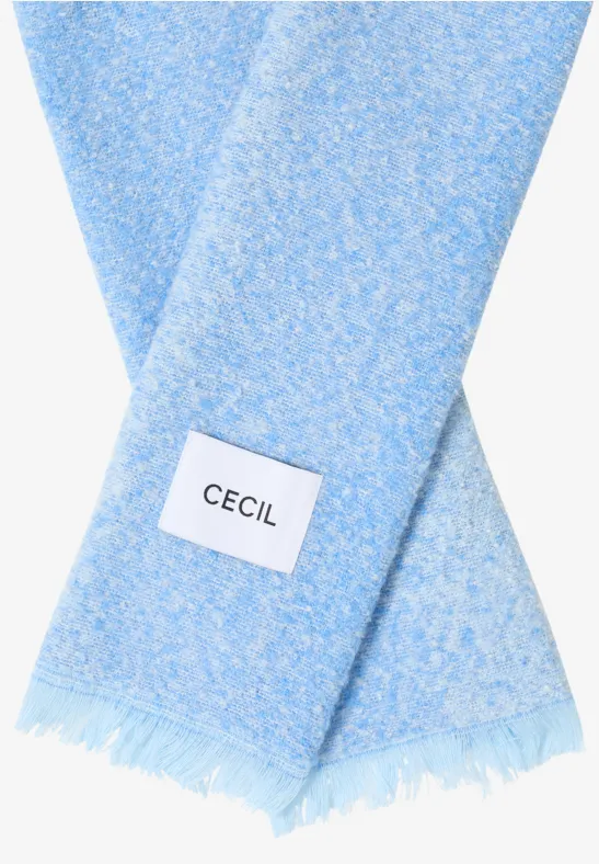 Weicher Jacquard-Strickschal mit Fransen