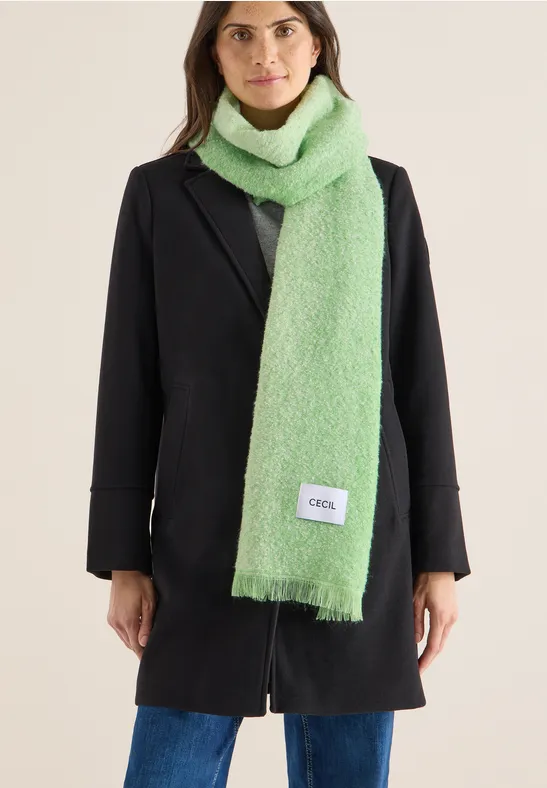 Strukturierter Jacquard-Schal mit Fransen