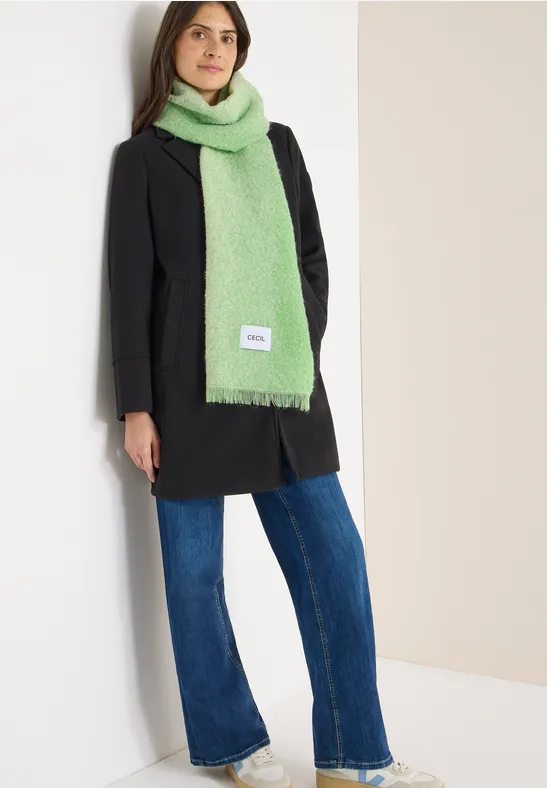 Strukturierter Jacquard-Schal mit Fransen