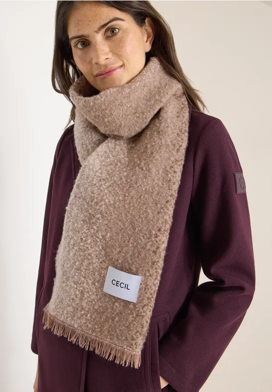 Weicher Jacquard-Schal mit Fransen