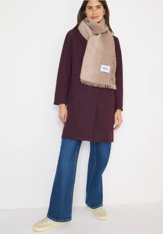 Weicher Jacquard-Schal mit Fransen