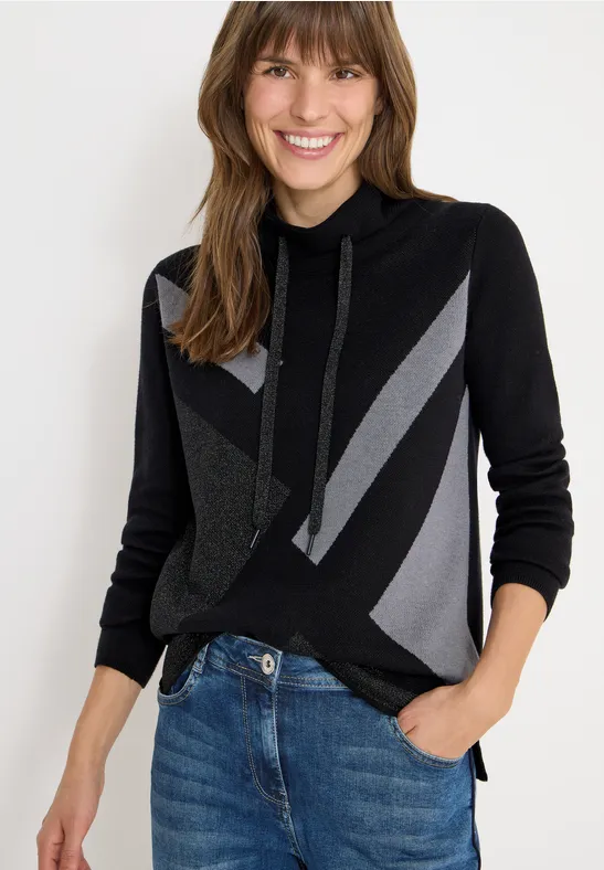 Strickpullover mit geometrischem Muster