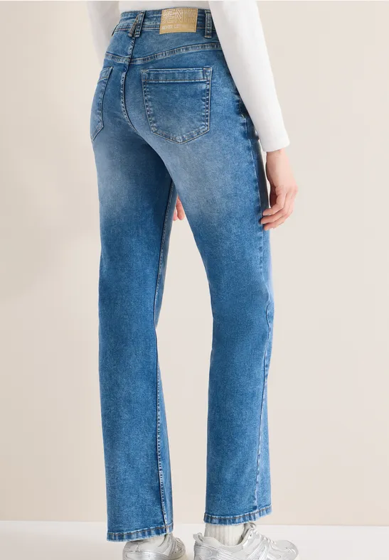 High-Waist Bootcut Denim Jeans