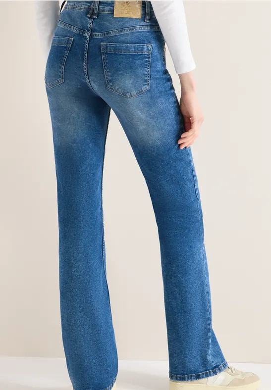 High-Waist Bootcut Denim Jeans