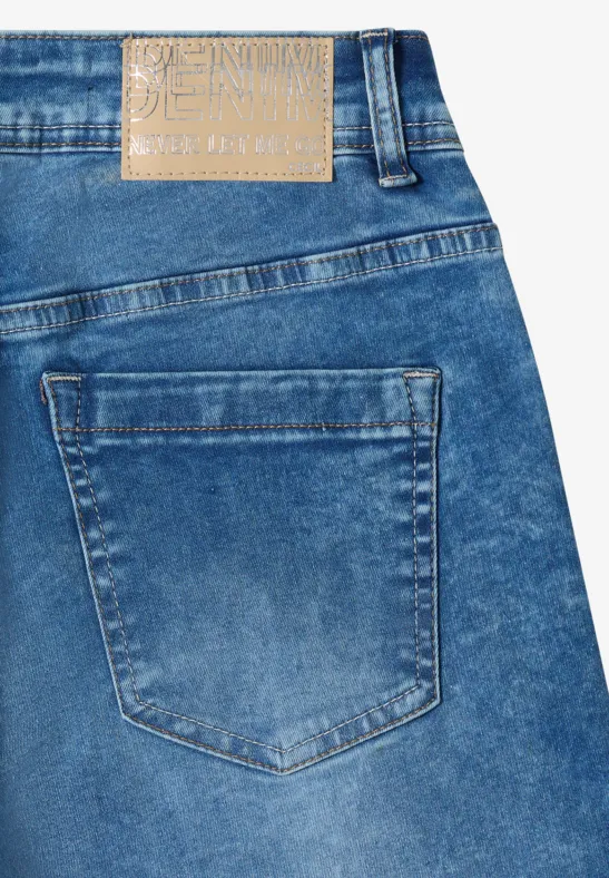 High-Waist Bootcut Denim Jeans
