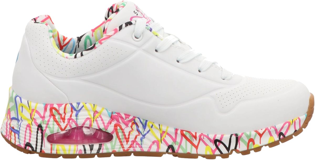 Sneaker mit Graffiti-Herz-Print