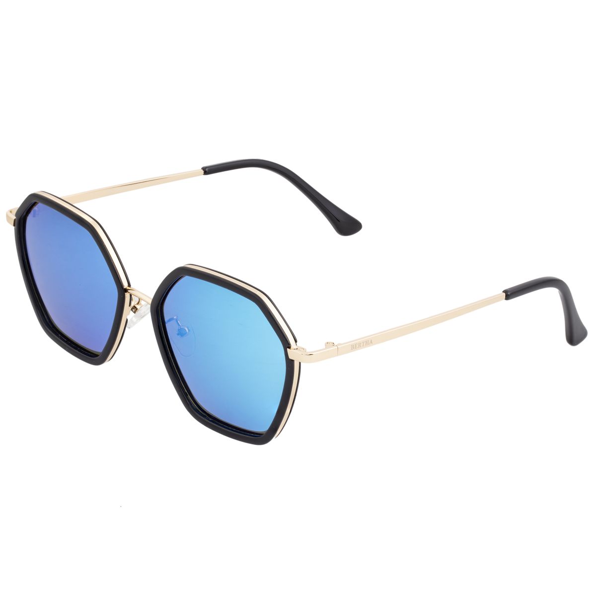 Geometrische Polarisierte Sonnenbrille mit Doppelrahmen