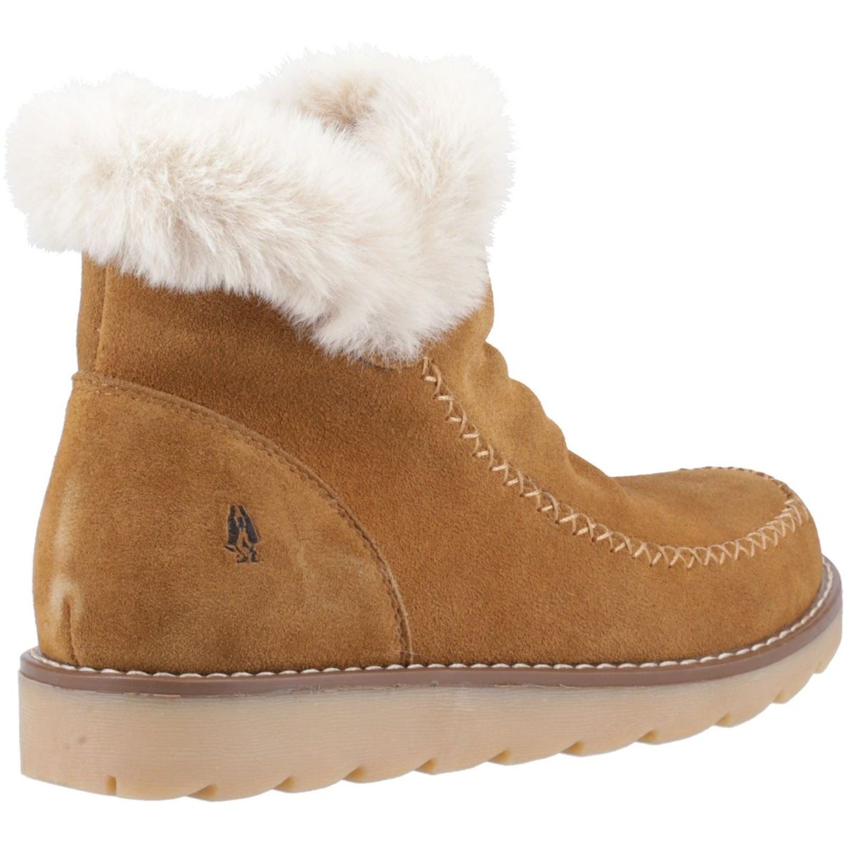 Wildleder-Stiefeletten mit Webpelz