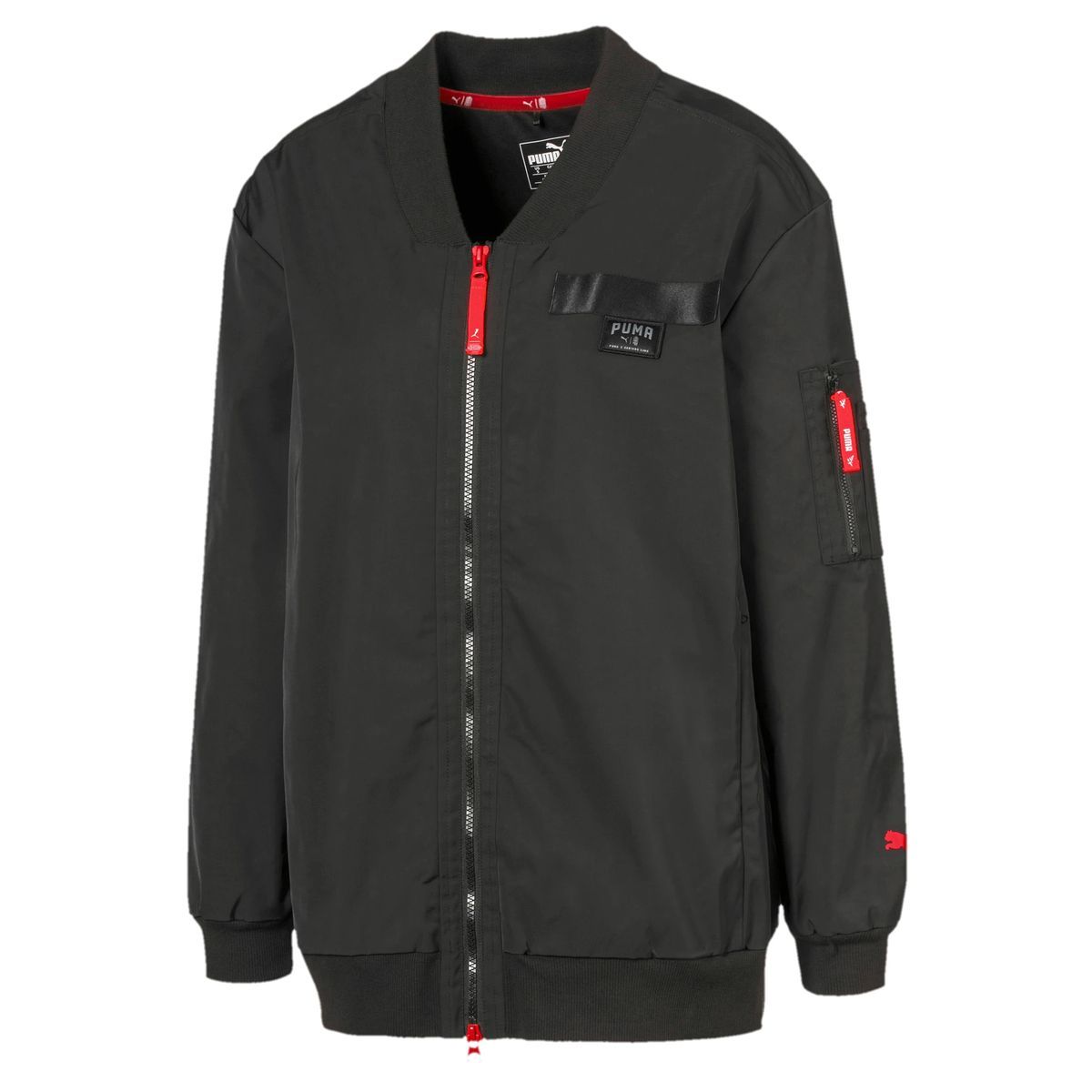Langer Utility-Bomber mit Rippbündchen