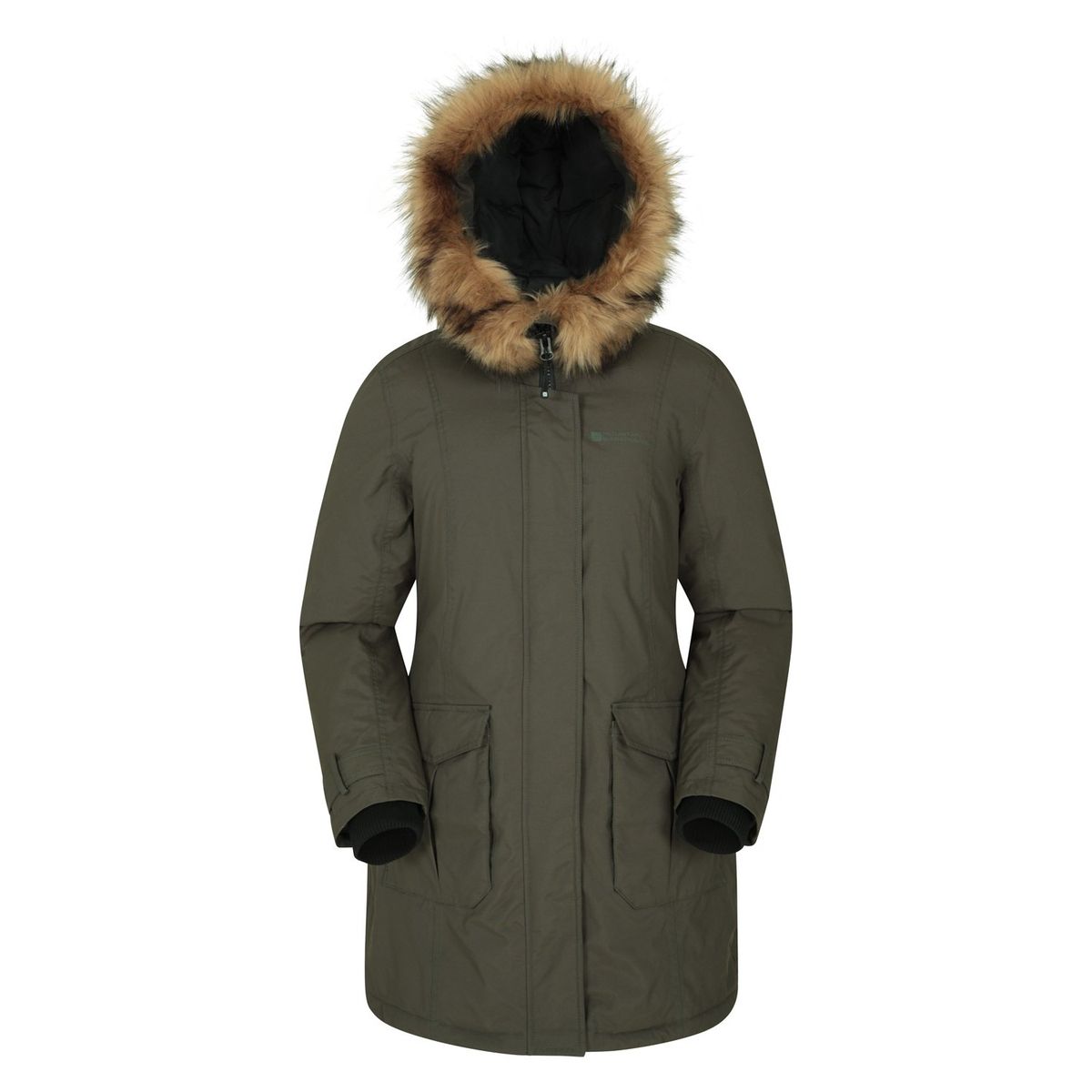 Aurora Daunenparka mit Kunstpelzbesatz