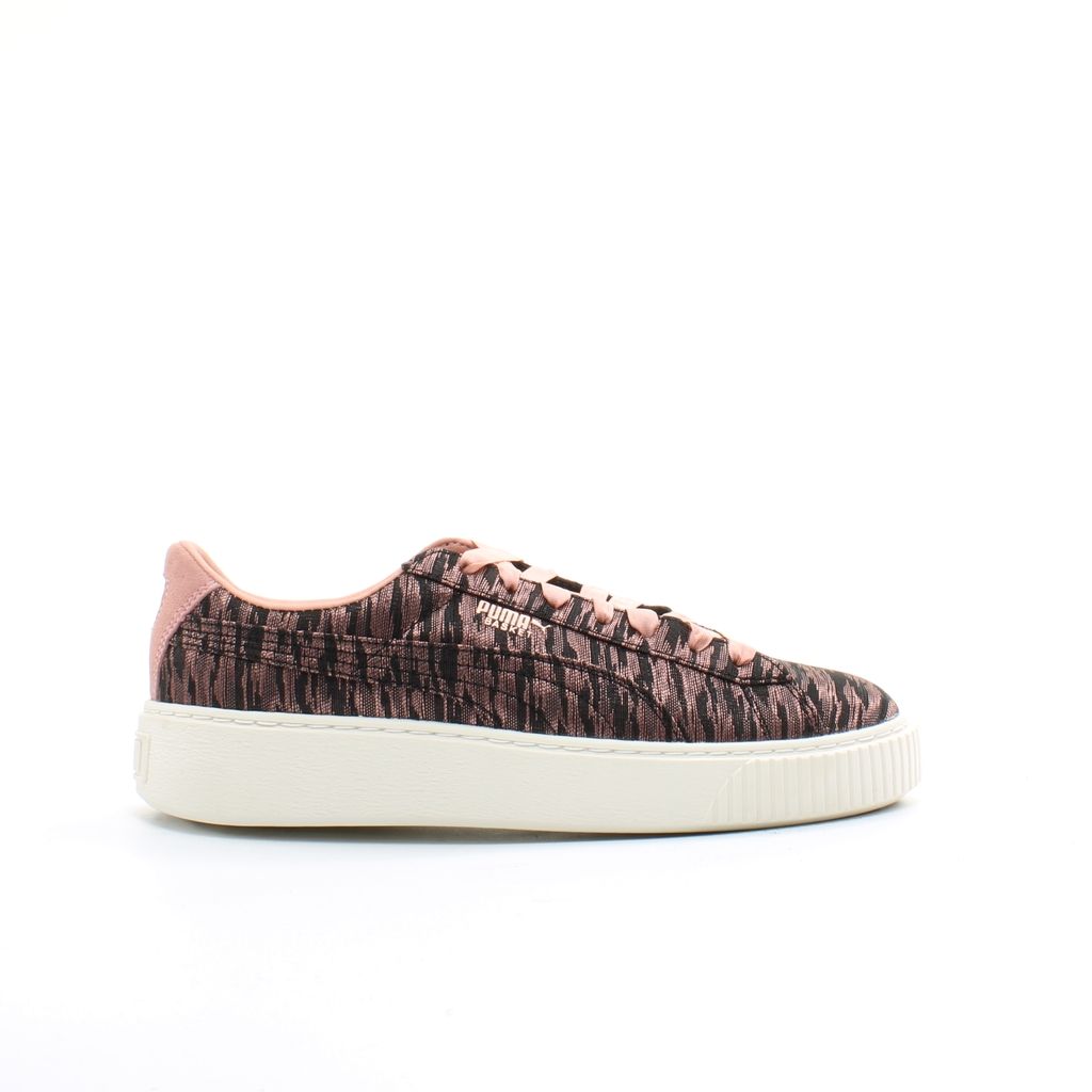 Strukturierte Plateau-Sneaker mit Grafikmuster