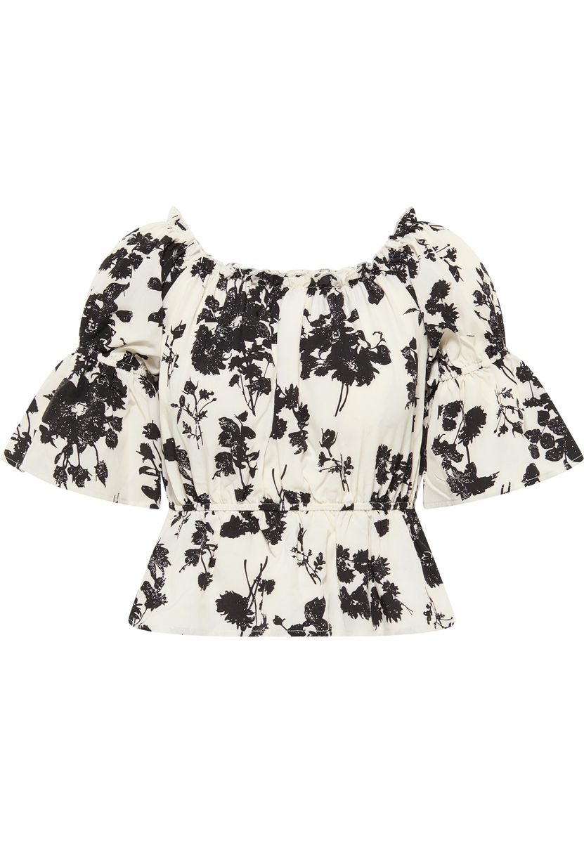 Geblümte Off-Shoulder Carmen-Bluse