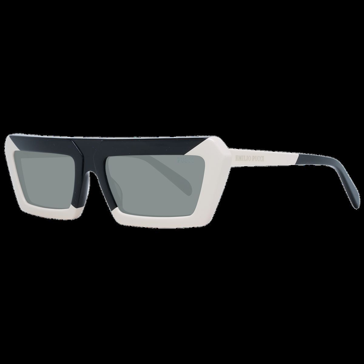 Grafische Zweifarbige Rechteckige Sonnenbrille