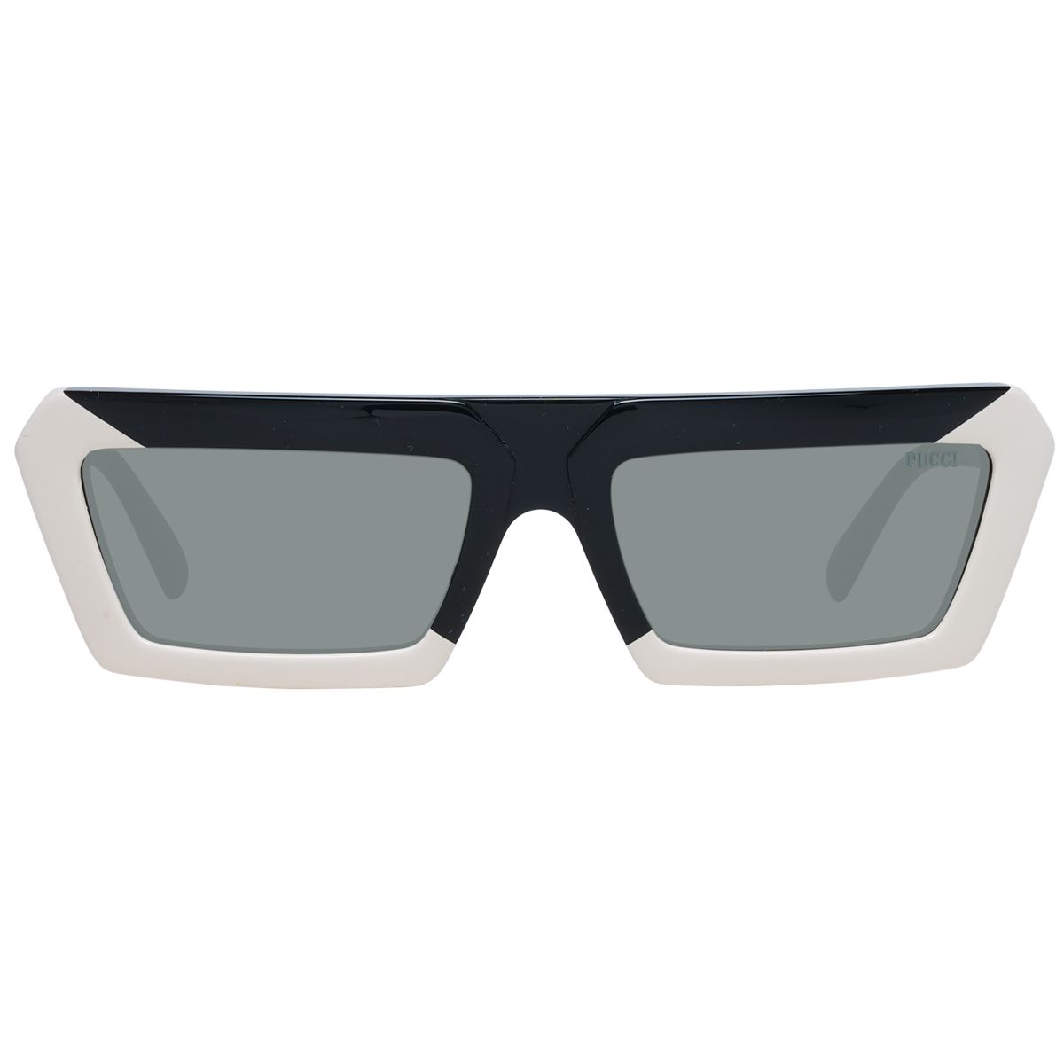 Grafische Zweifarbige Rechteckige Sonnenbrille