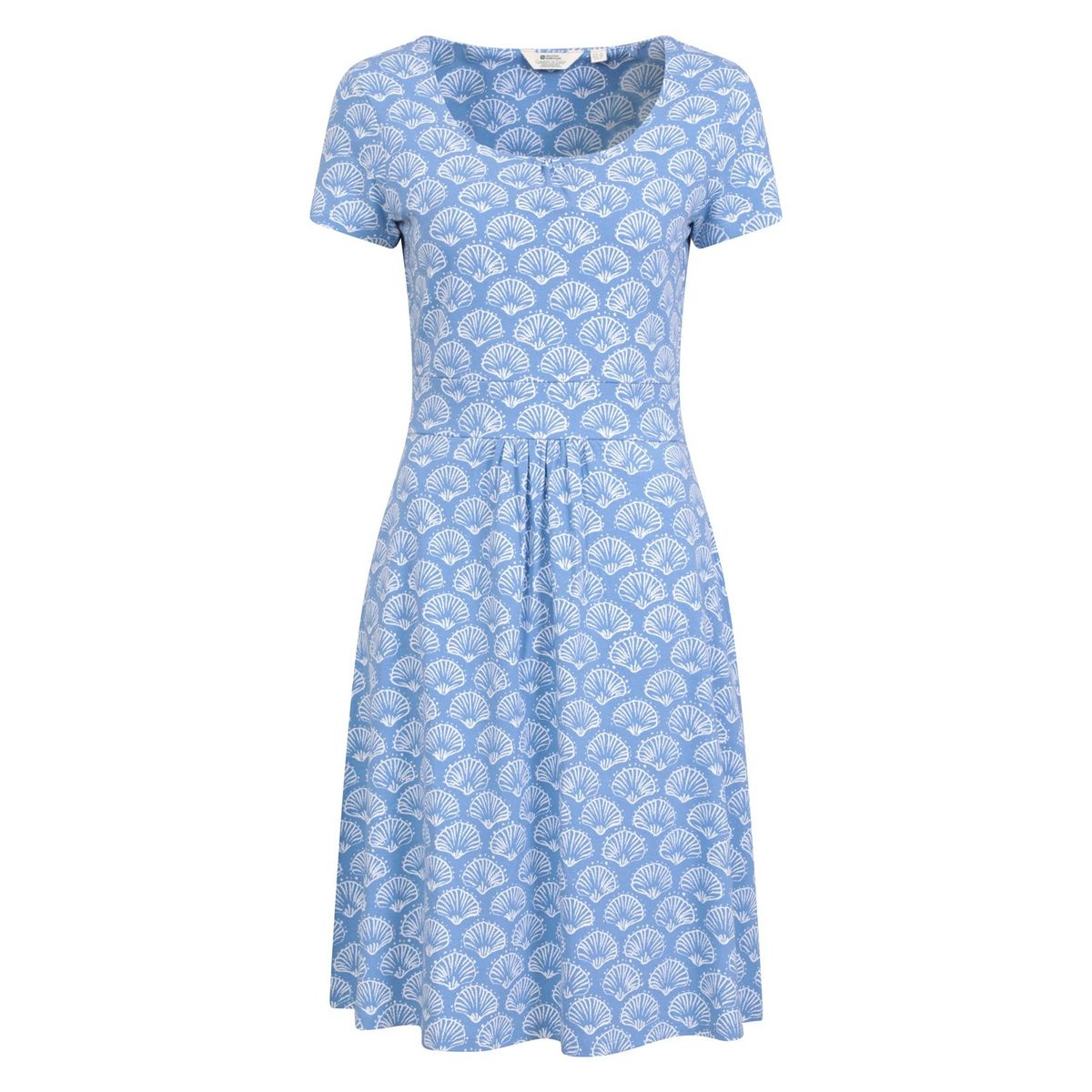 Midi-Jerseykleid mit Muschelprint