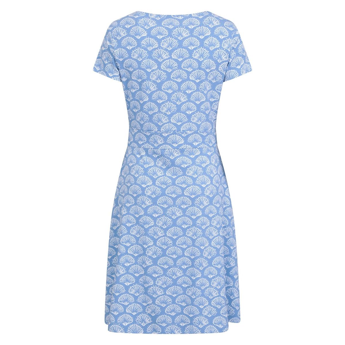 Midi-Jerseykleid mit Muschelprint