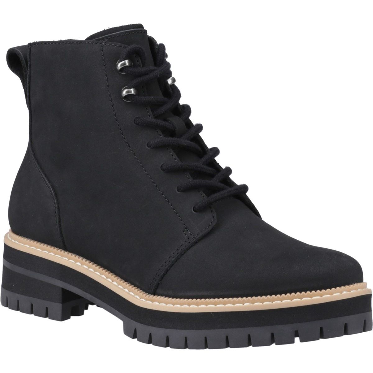 Wasserabweisende Leder-Schnürstiefel