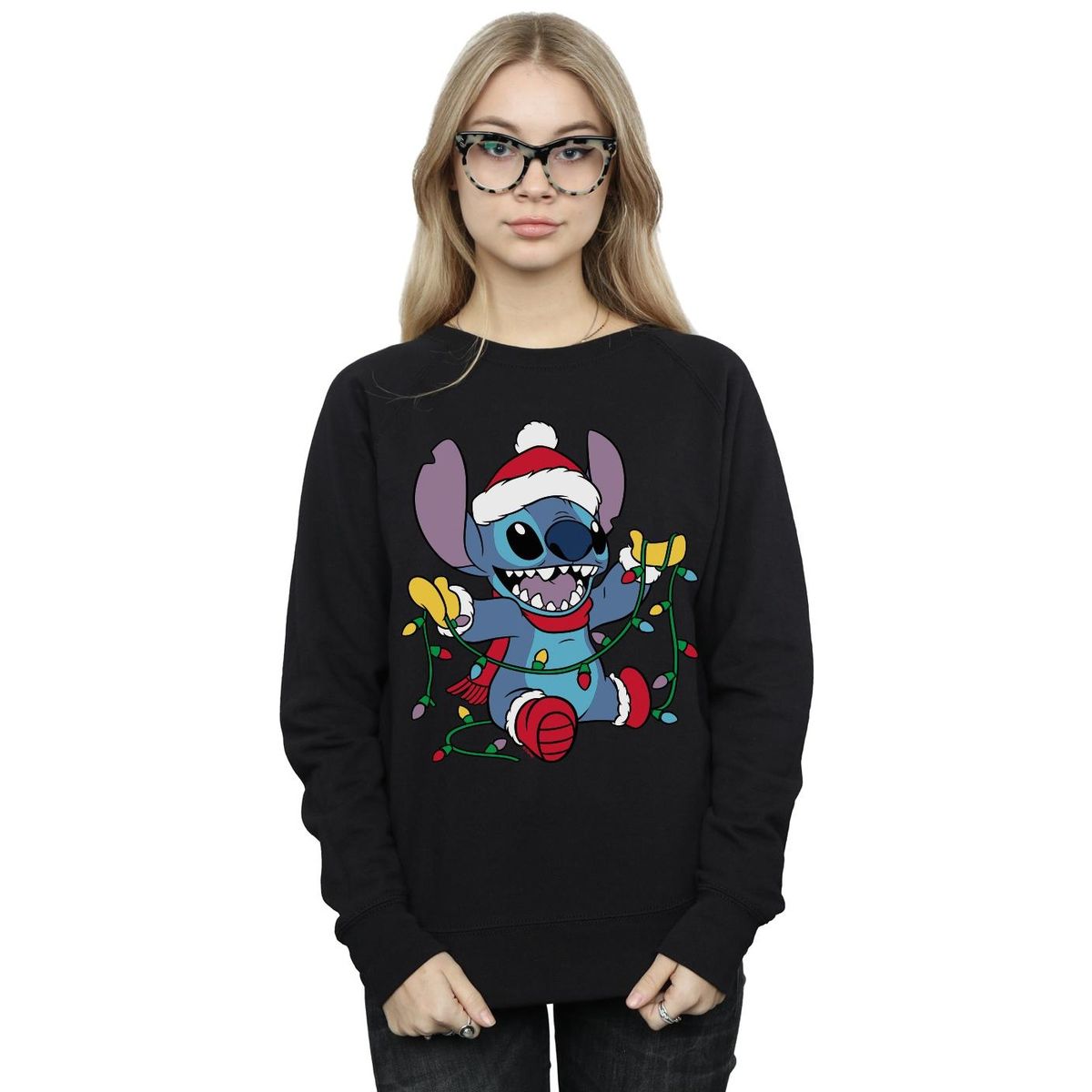 Festliches Stitch Grafik-Sweatshirt
