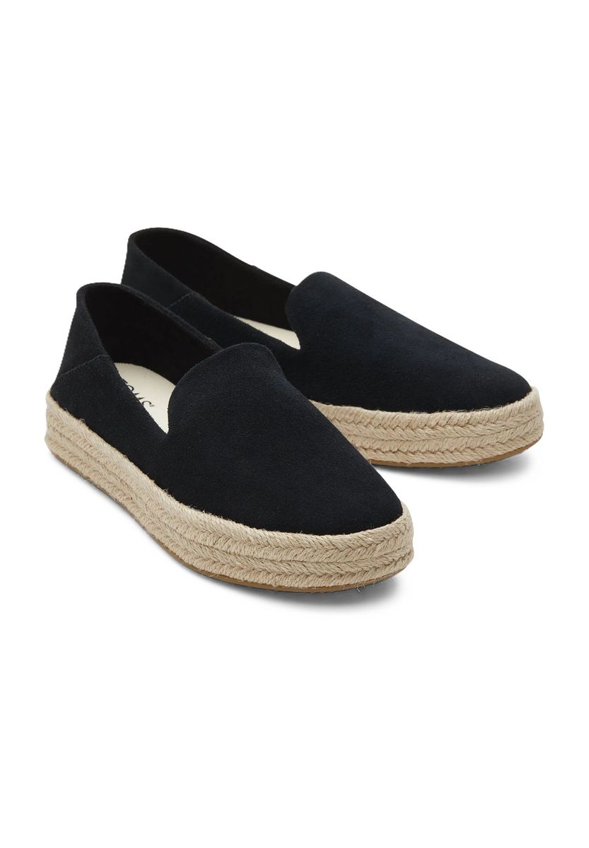 Plateau-Espadrilles aus Leder