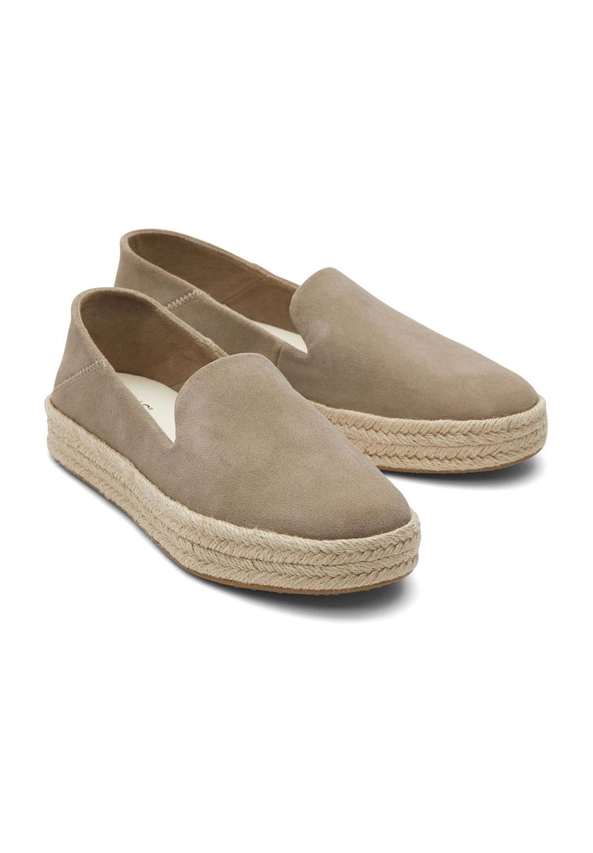 Plateau-Espadrilles aus Wildleder zum Reinschlüpfen