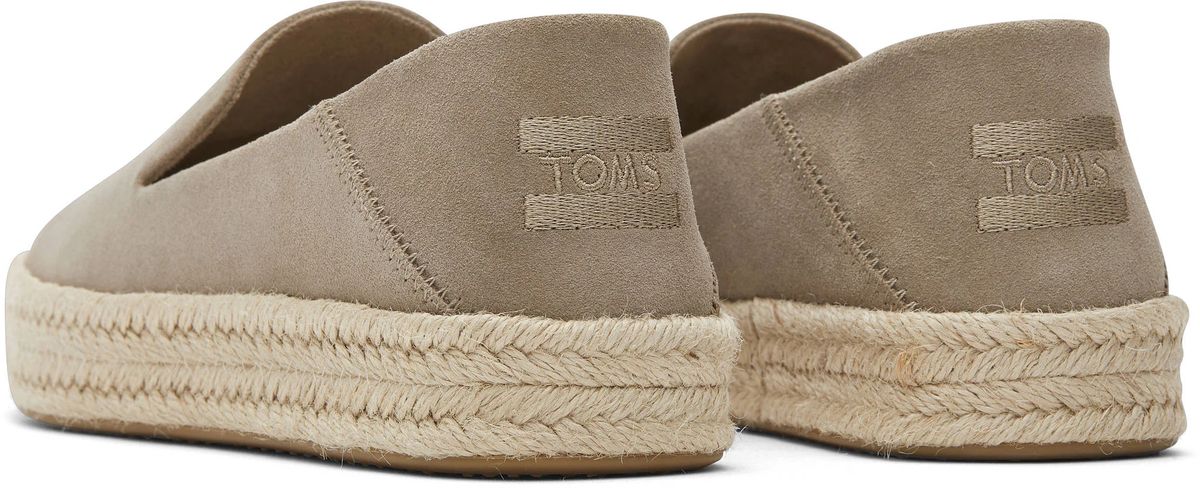 Plateau-Espadrilles aus Wildleder zum Reinschlüpfen