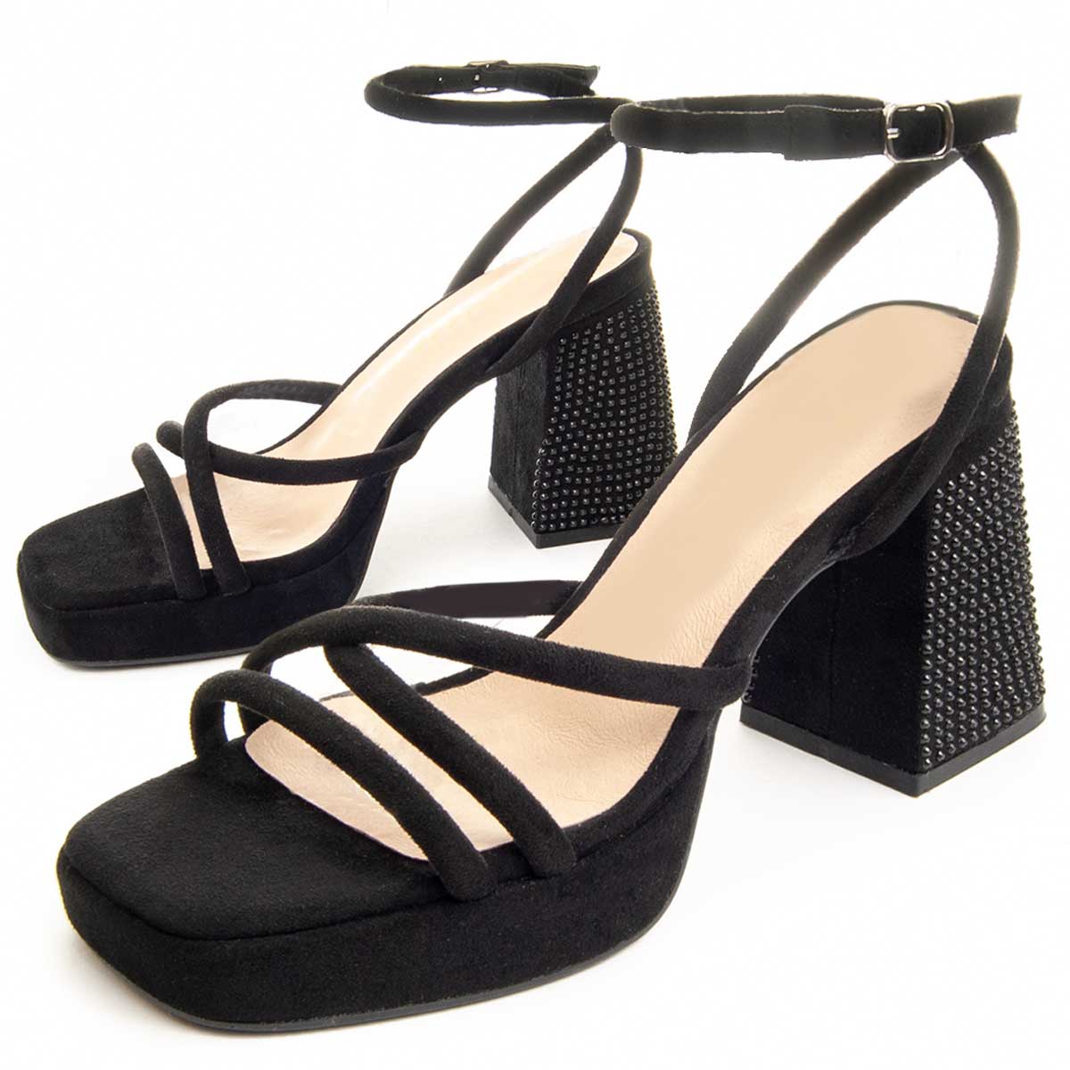 Elegante Riemchen-Sandaletten mit verzierter Ferse
