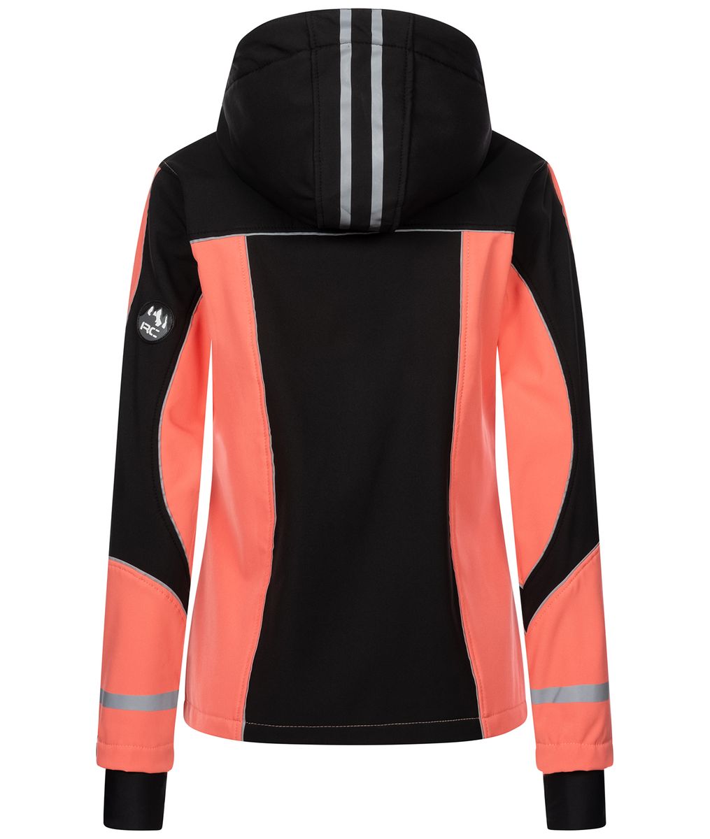 Softshelljacke mit Kapuze und Kontrastdetails
