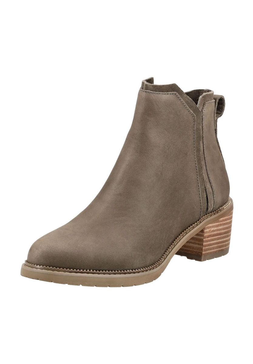 Klassische Lederstiefeletten mit V-Ausschnitt