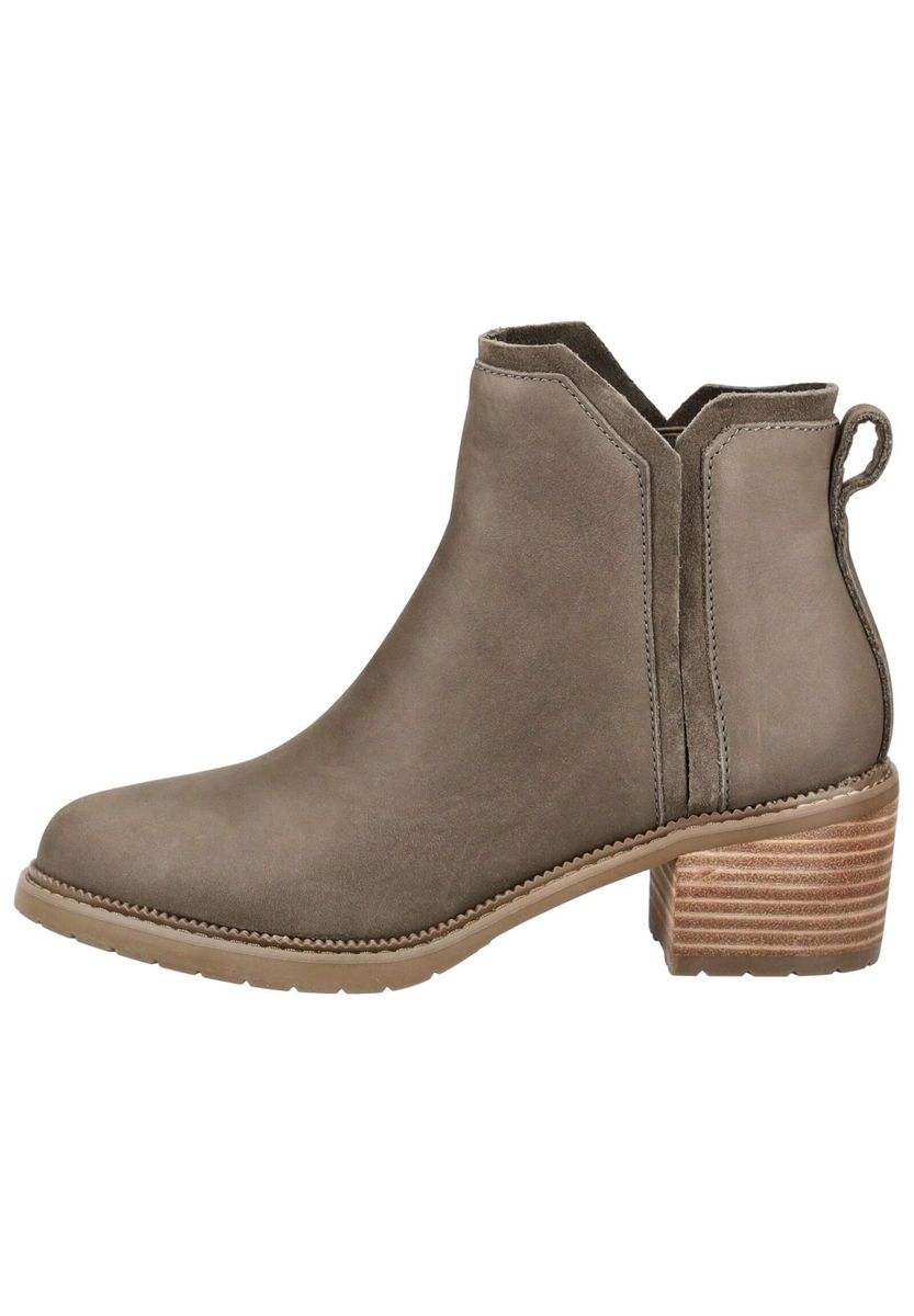 Klassische Lederstiefeletten mit V-Ausschnitt