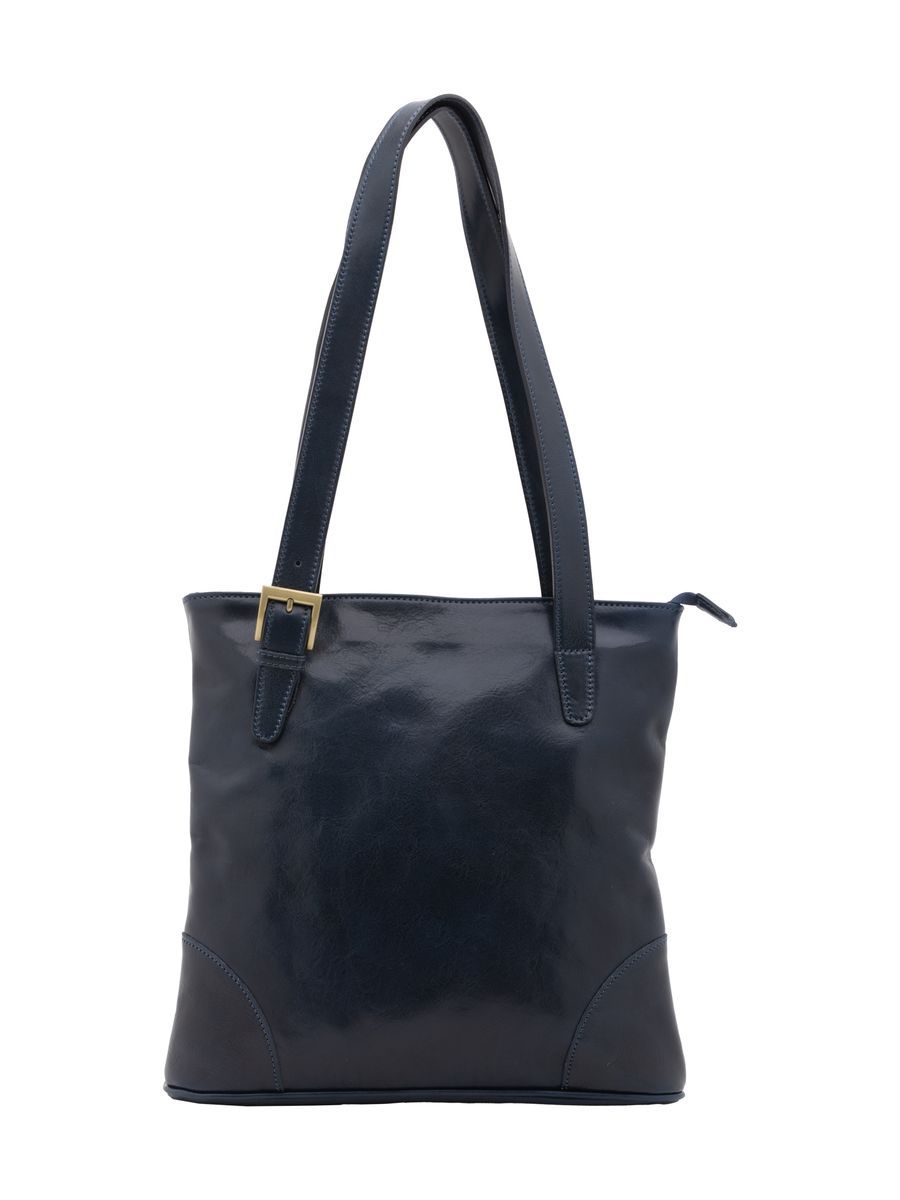Elegante Leder-Tote mit Schnalle