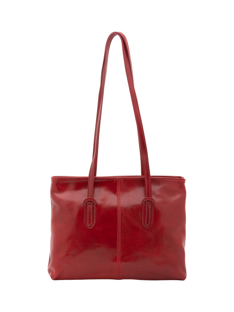 Elegante Leder-Tote mit Schnalle