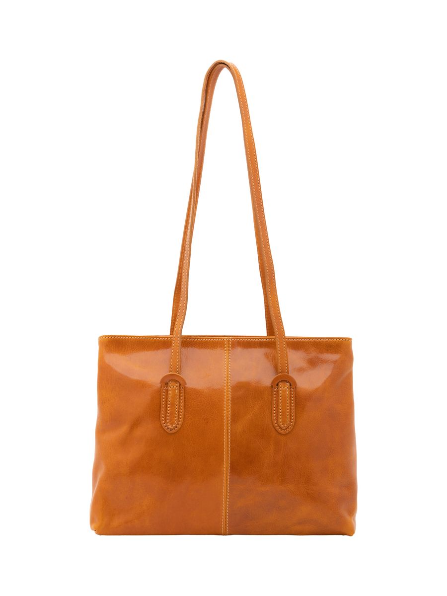 Elegante Leder-Tote mit Schnalle