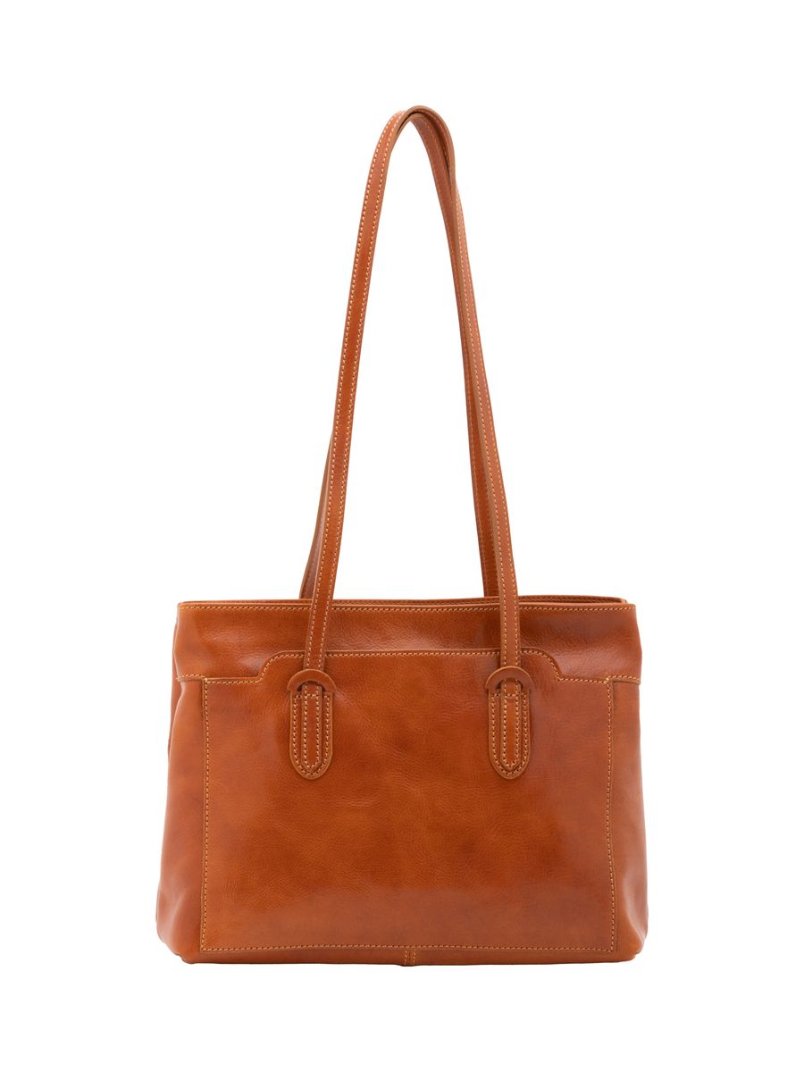 Elegante Leder-Tote mit Schnalle