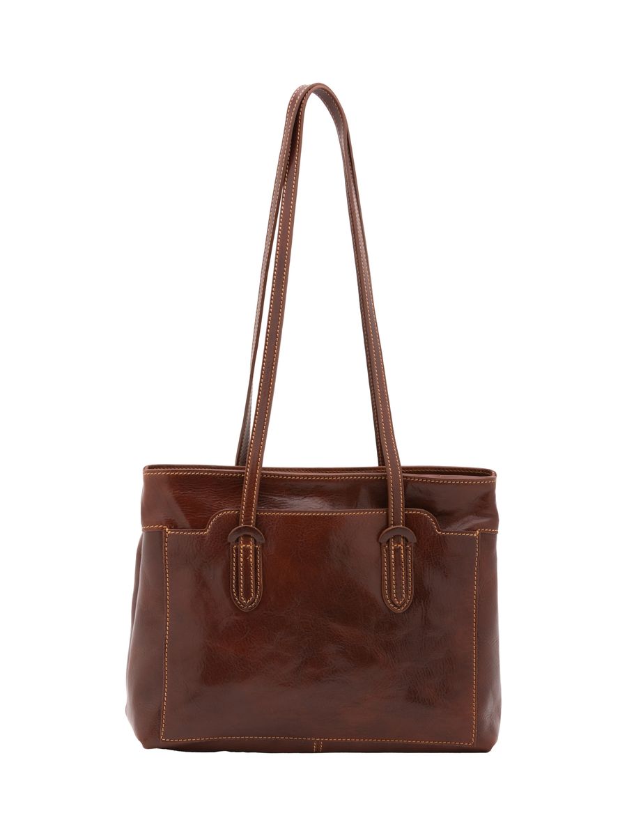 Elegante Leder-Tote mit Schnalle