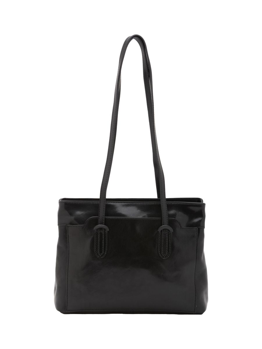 Elegante Leder-Tote mit Schnalle