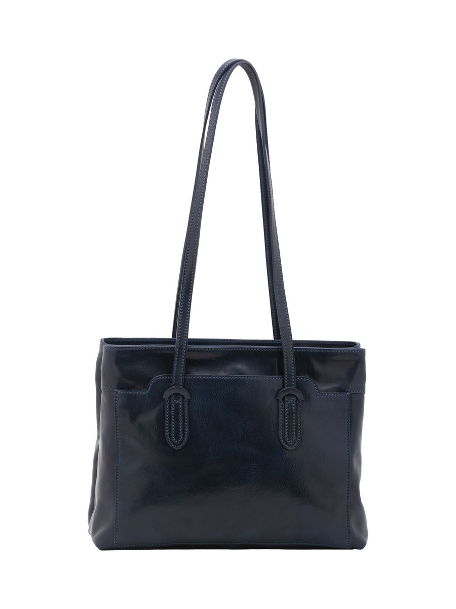 Elegante Leder-Tote mit Schnalle